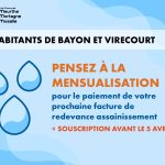 Habitants de Bayon et Virecourt : pensez à la mensualisation !